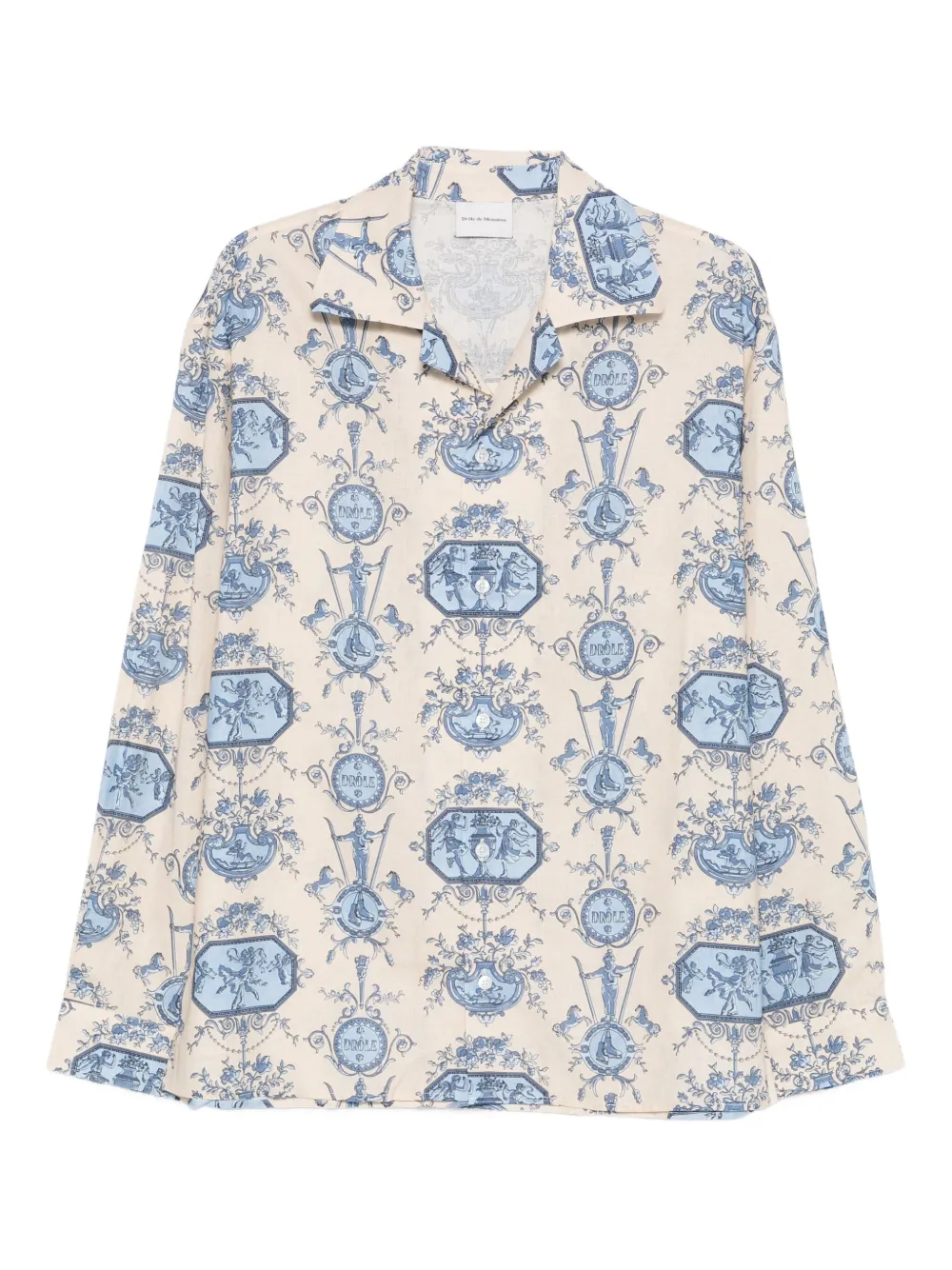 Drôle De Monsieur Patineur-print shirt | Neutrals | Image 1
