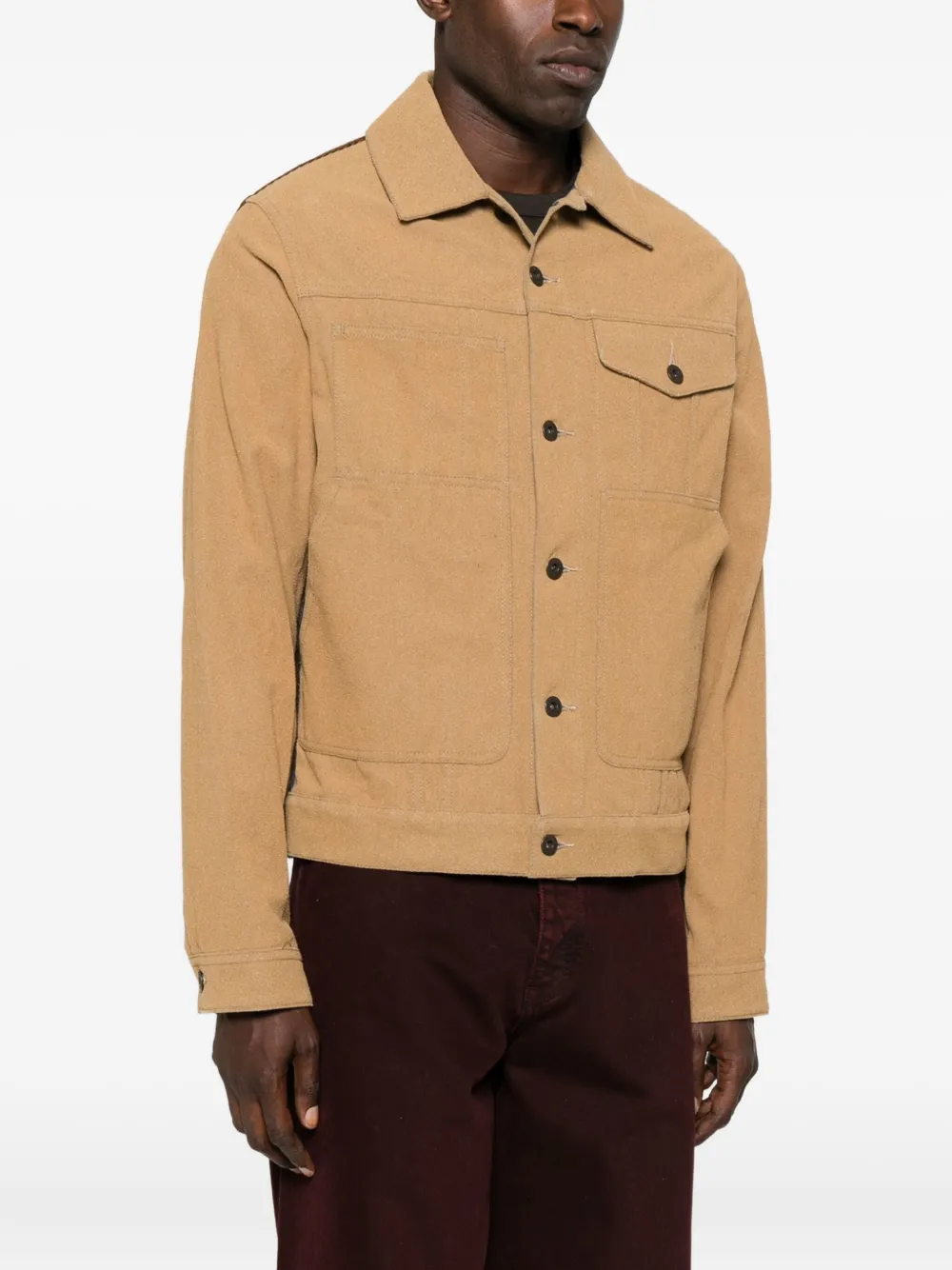 Junya Watanabe MAN Shirtjack met vlakken Beige