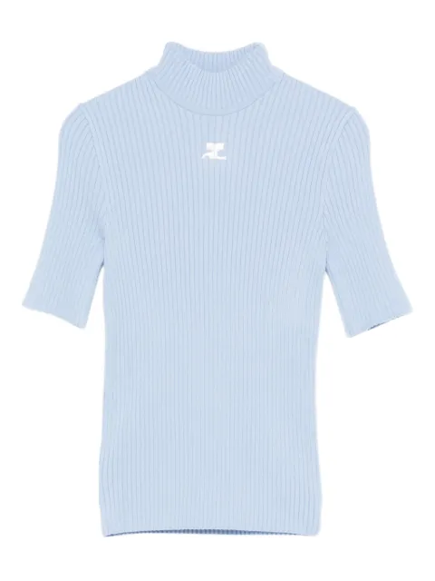 Courrèges ribbed high-neck top