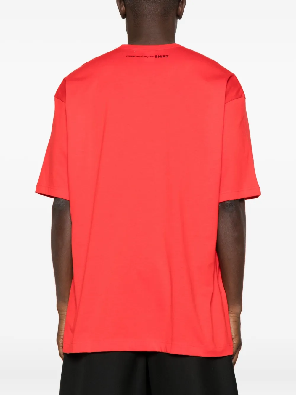 Comme Des Garçons Shirt Round-neck Short-sleeves T-shirt In Red