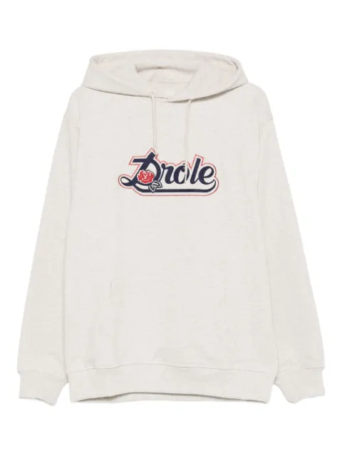 Drôle De Monsieur rose-embellished hoodie