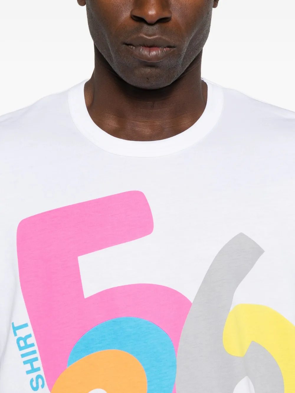 Comme Des Garçons Shirt T-shirt met nummer-print Wit