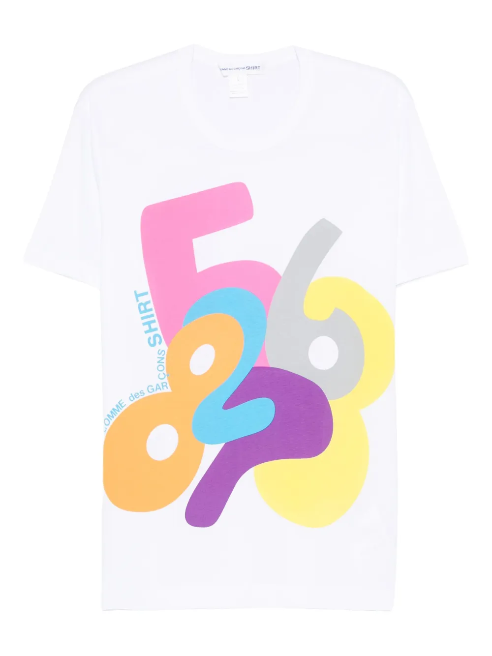 Comme Des Garçons Shirt number print T-shirt | White | Image 1