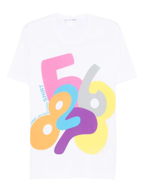 Comme Des Garçons Shirt number print T-shirt