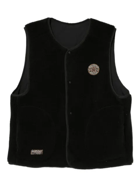 FINGERCROXX logo-embroidered reversible gilet