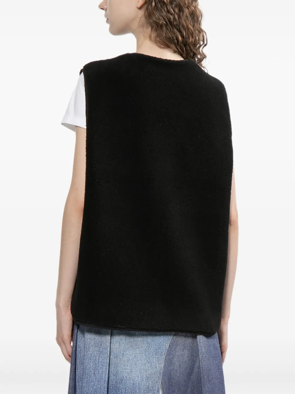 FINGERCROXX Bodywarmer met geborduurd logo Zwart