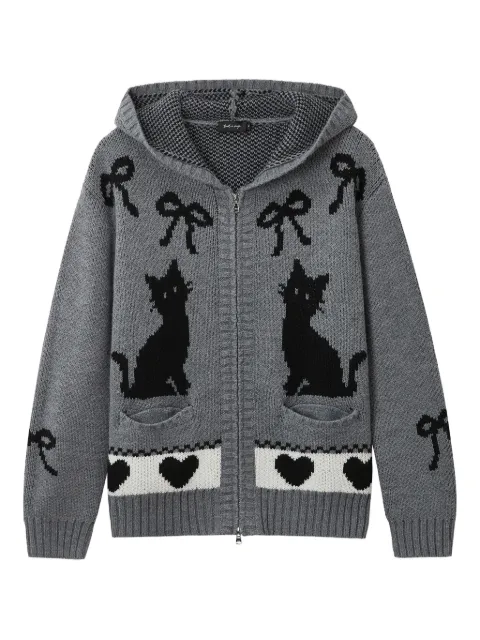 tout a coup zip-up hooded cardigan