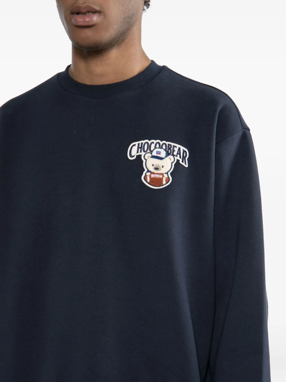 CHOCOOLATE Sweater met geborduurd logo Blauw