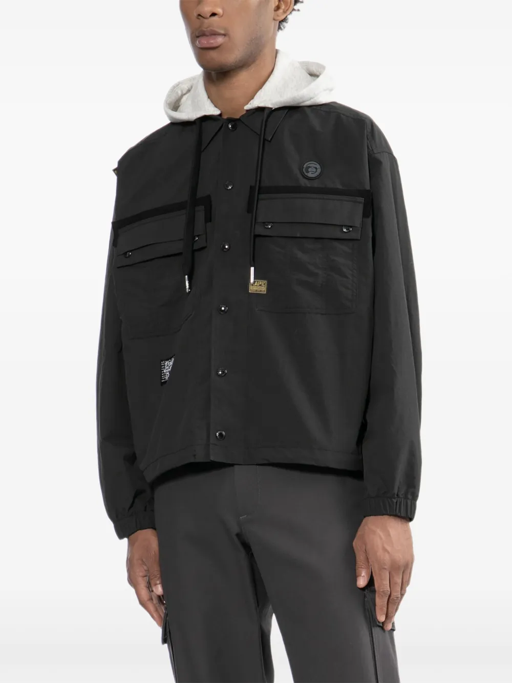 AAPE BY *A BATHING APE Jack met logopatch Zwart