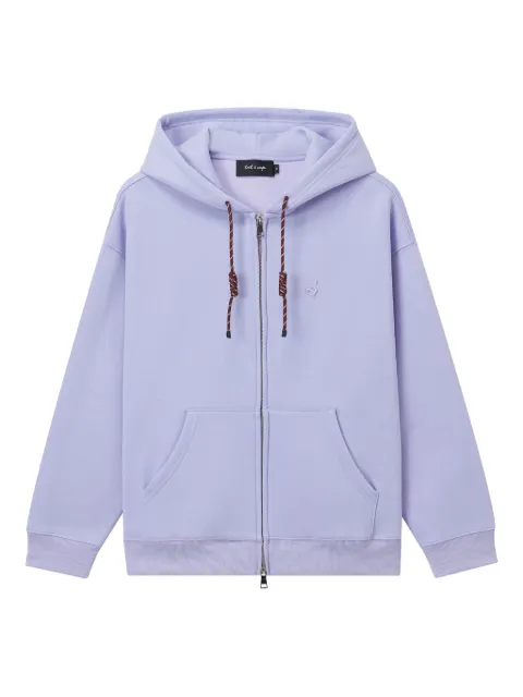tout a coup drawstring-detail zip-up hoodie