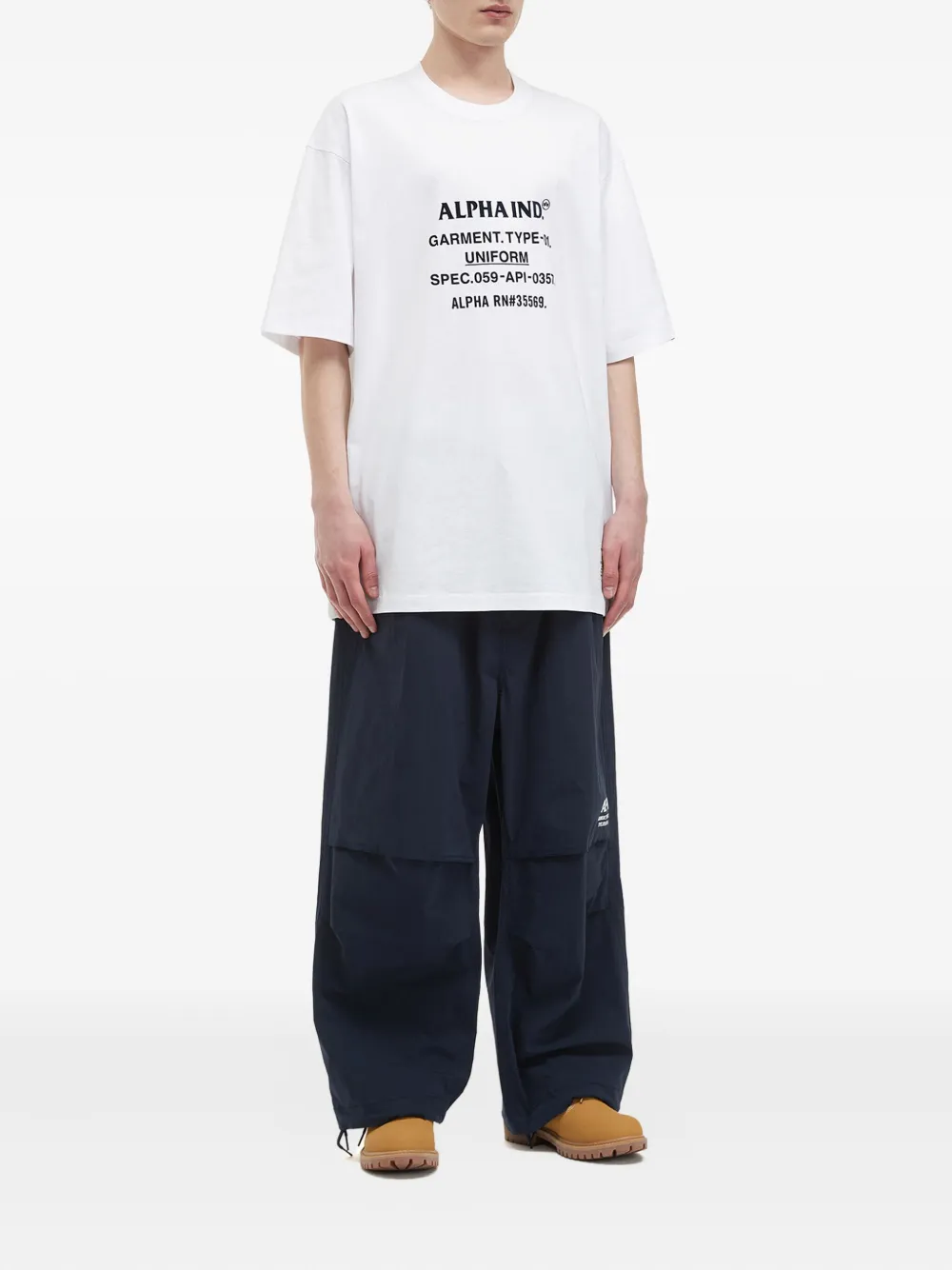 Alpha Industries Logo-print T-shirt In Gray