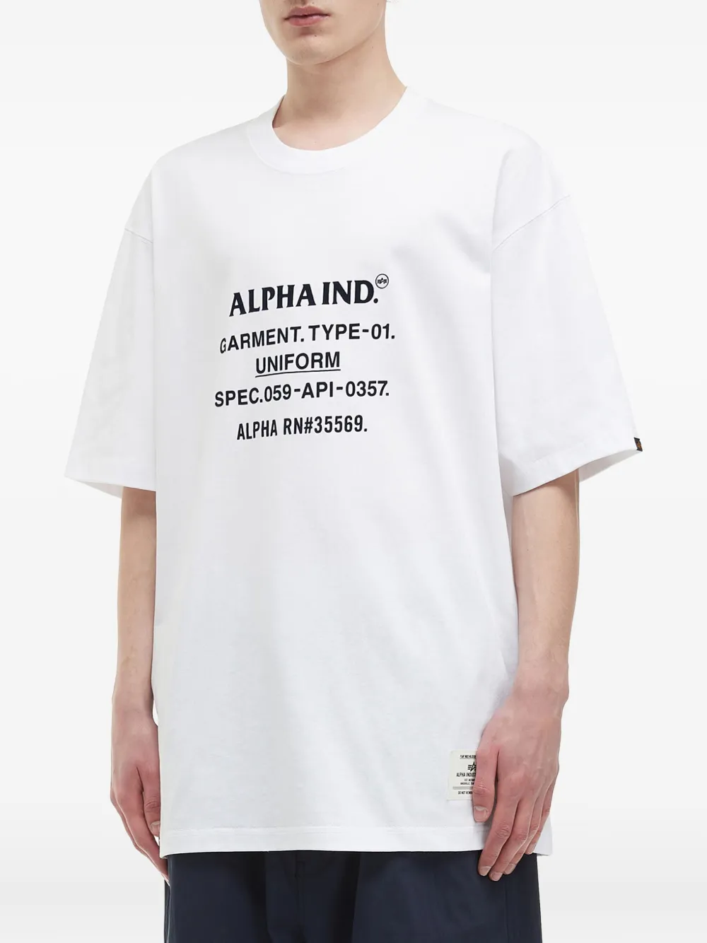 Alpha Industries Logo-print T-shirt In Gray