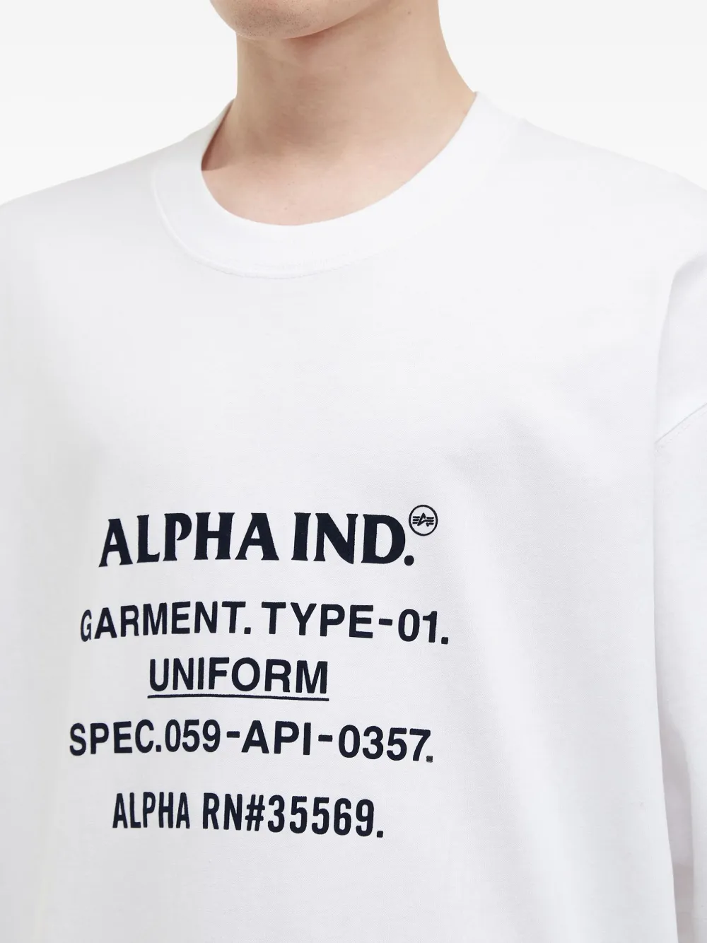 Alpha Industries Logo-print T-shirt In Gray