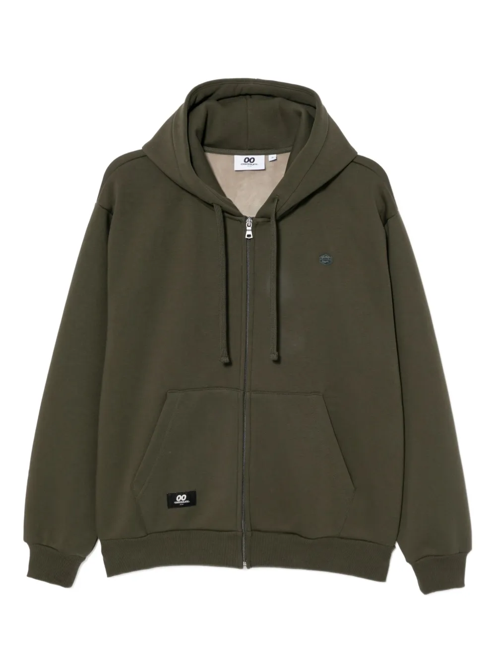 CHOCOOLATE logo-embroidered hoodie | Green | Image 1