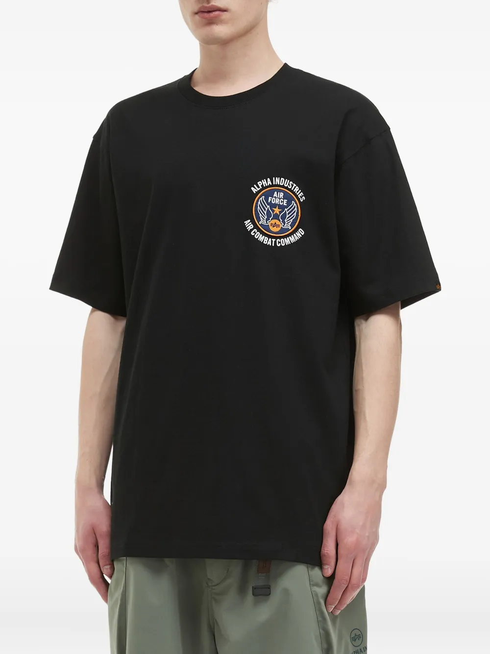 Alpha Industries Air Force-patch T-shirt In Black