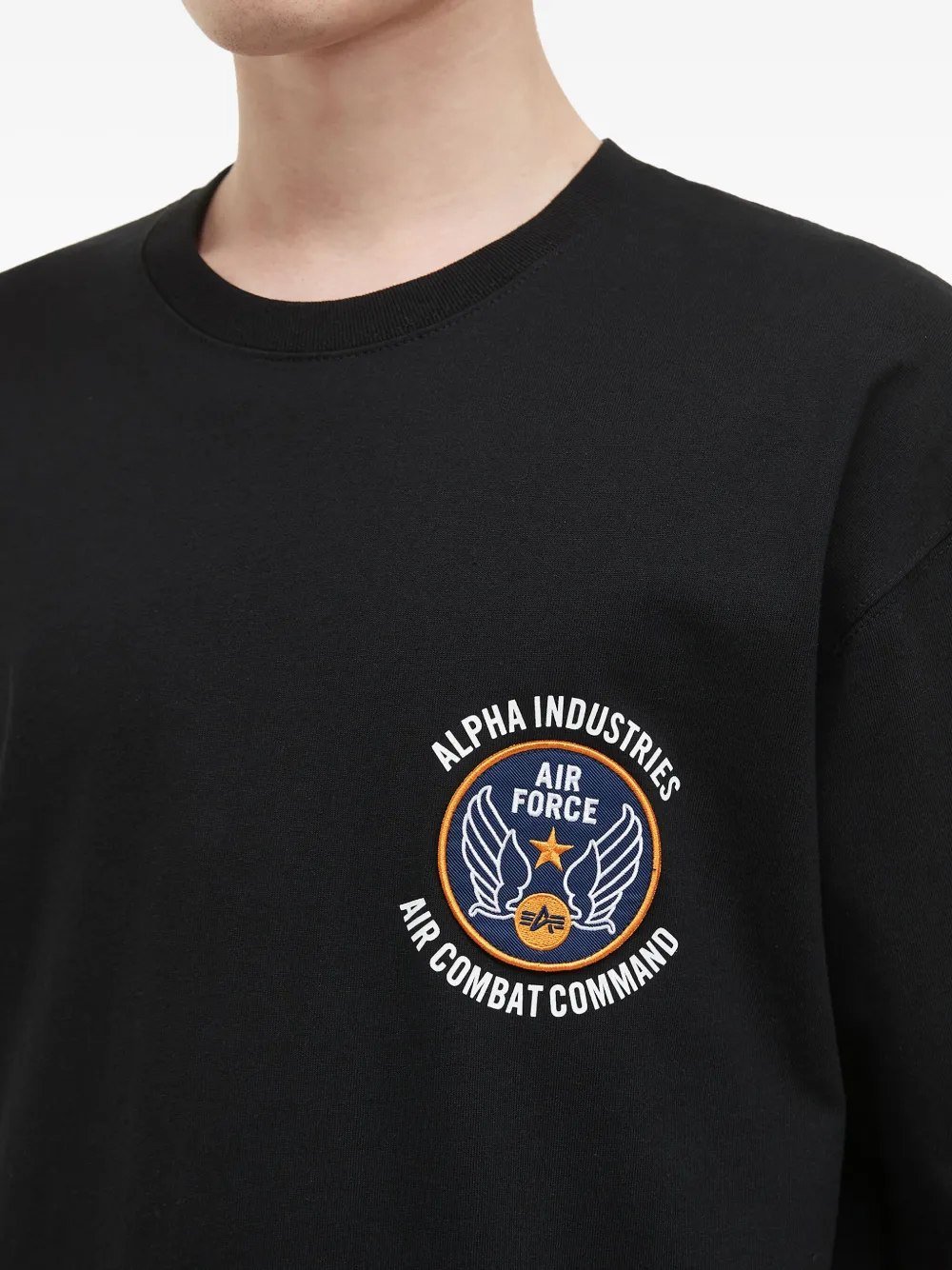 Alpha Industries Air Force-patch T-shirt In Black