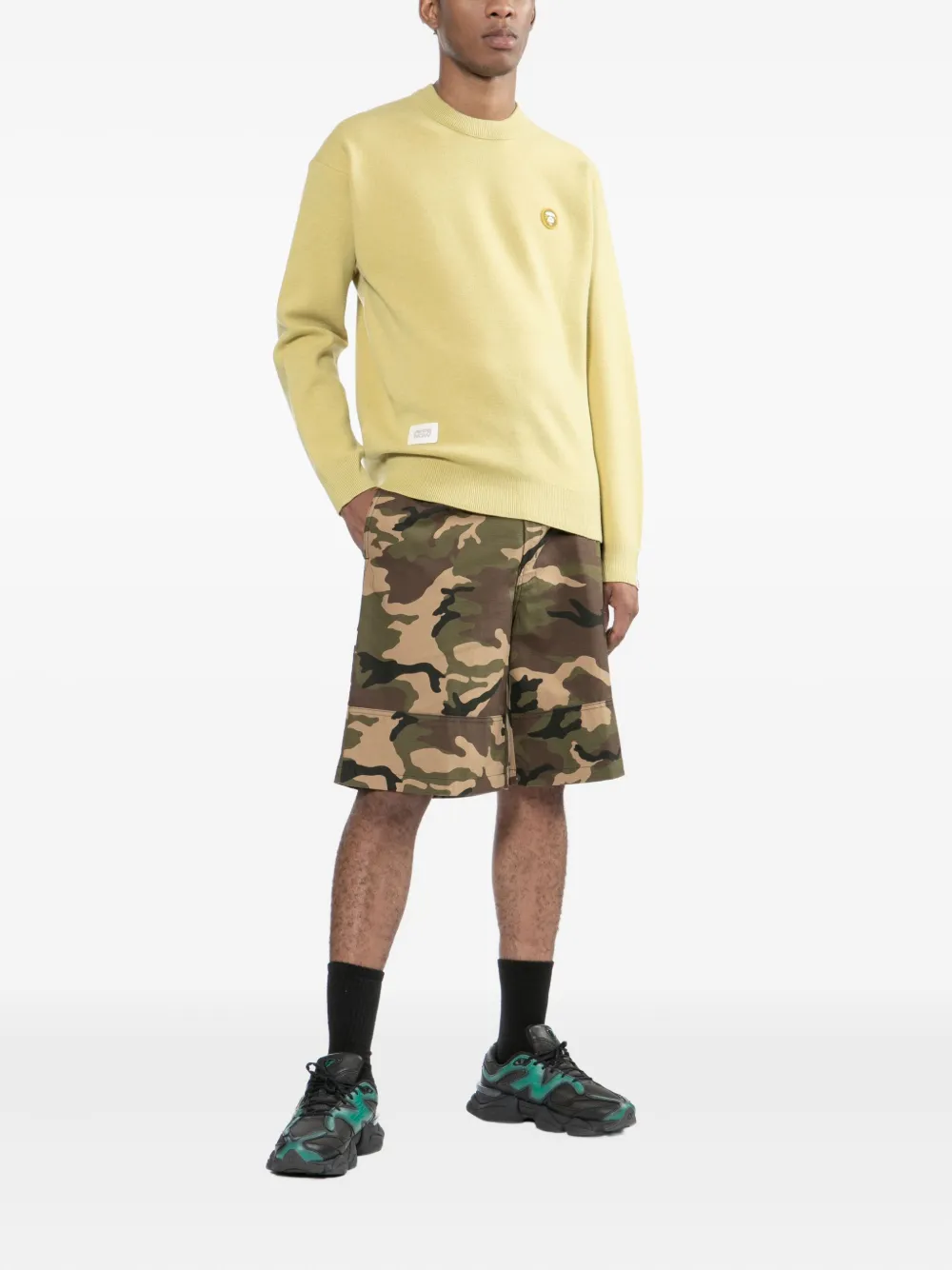 AAPE BY *A BATHING APE Moonface trui - Geel