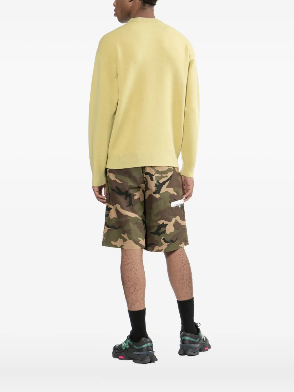 Aape By A Bathing Ape Moonface Jumper In Green