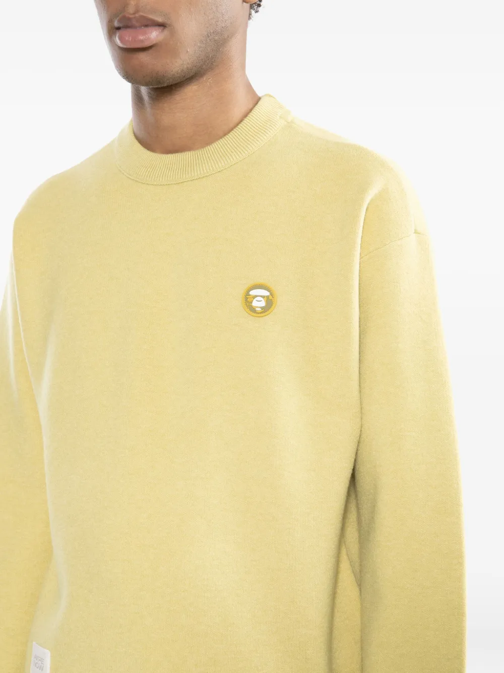 Aape By A Bathing Ape Moonface Jumper In Green