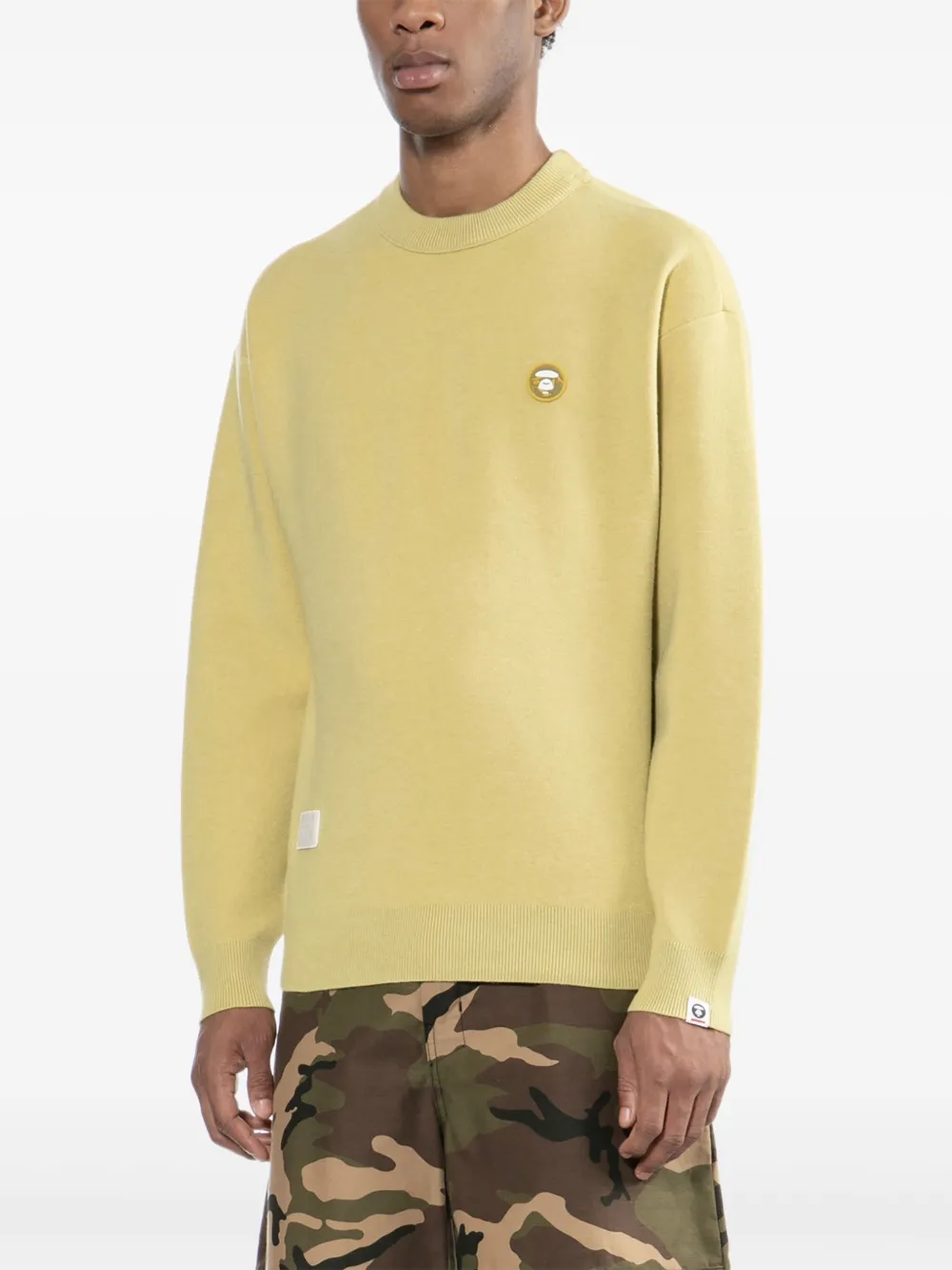 AAPE BY *A BATHING APE Moonface trui Geel