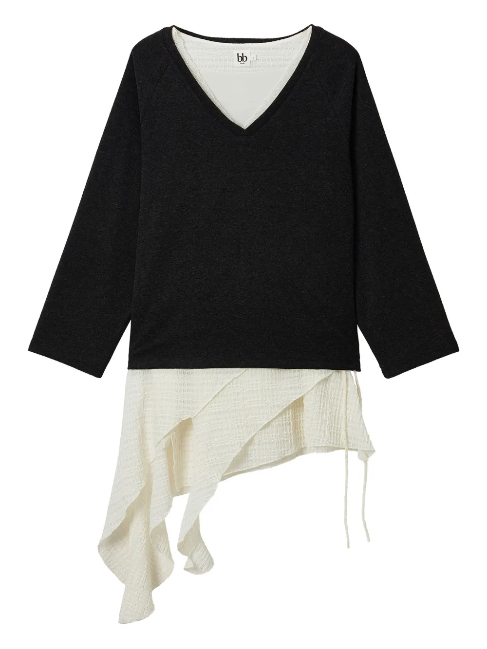 B+ab Asymmetrisch gelaagde jurk - Wit