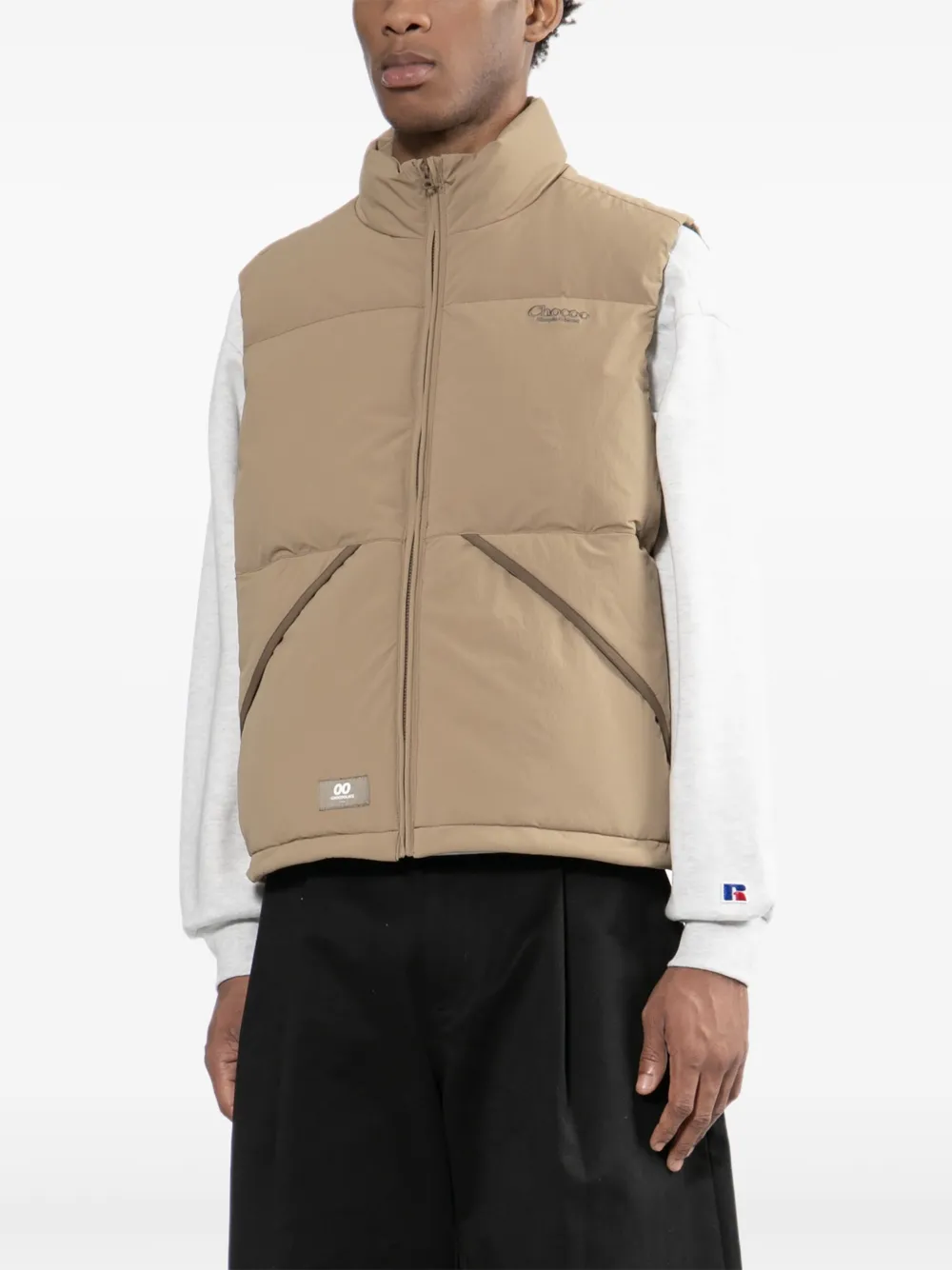 Chocoolate Logo-embroidered Gilet In Brown