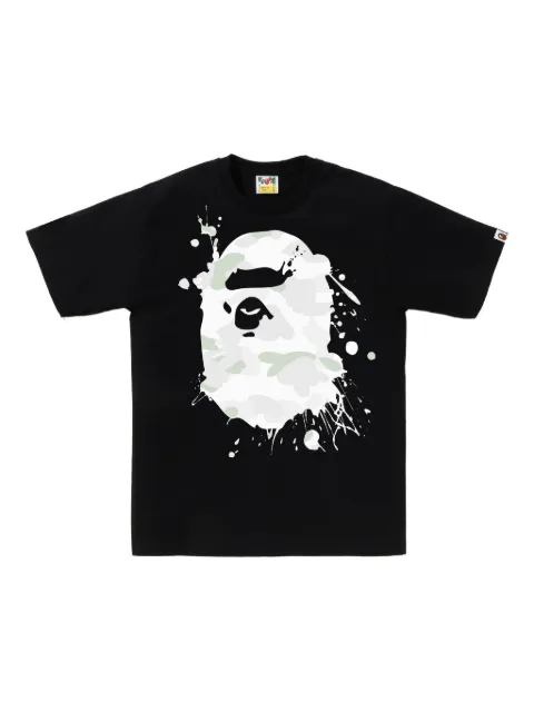A BATHING APE® playera con salpicaduras de pintura estampadas