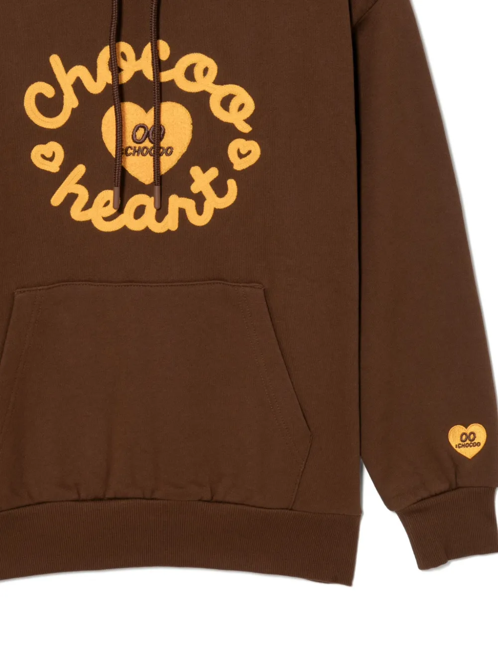 CHOCOOLATE Hoodie met geborduurd logo Bruin