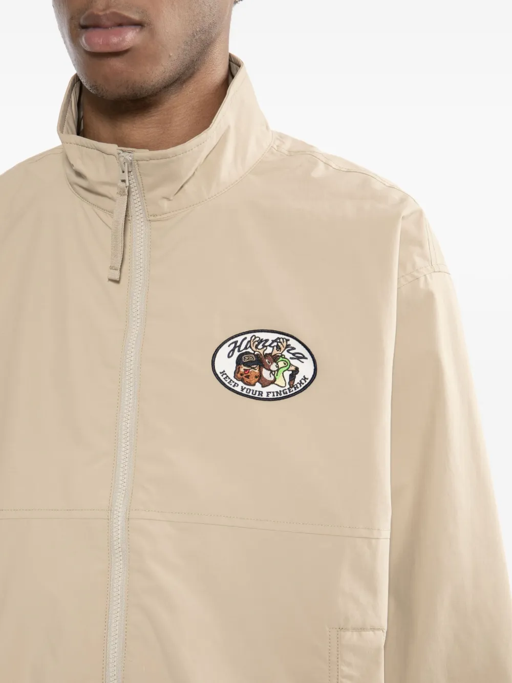 Fingercroxx Logo-patched Jacket In Neutral