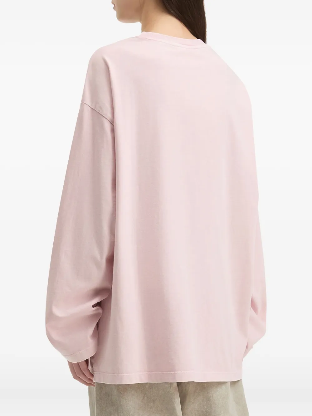 B+ab Distressed Long-sleeve Top In Pink