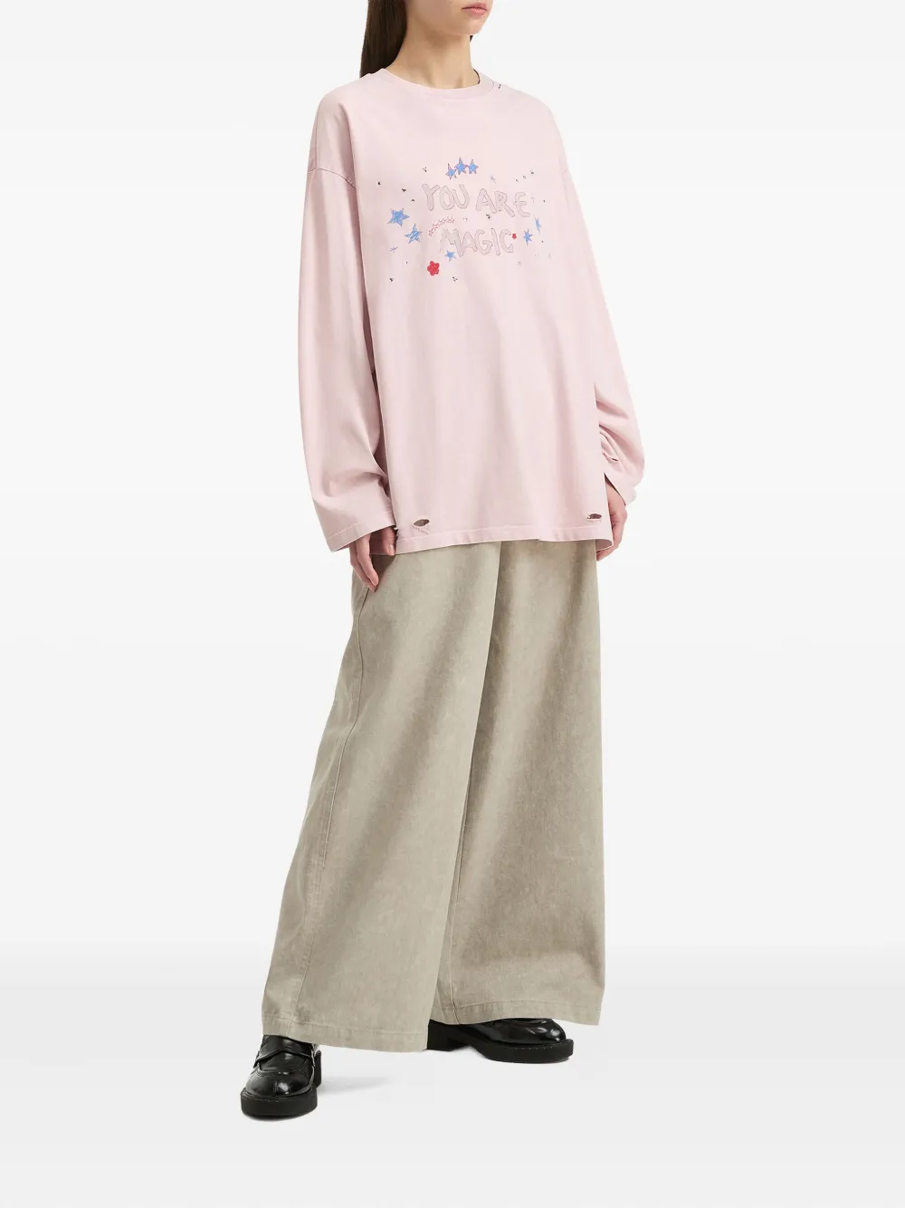 b+ab distressed long-sleeve top | T-Shirts & Jersey Shirts | Image 2
