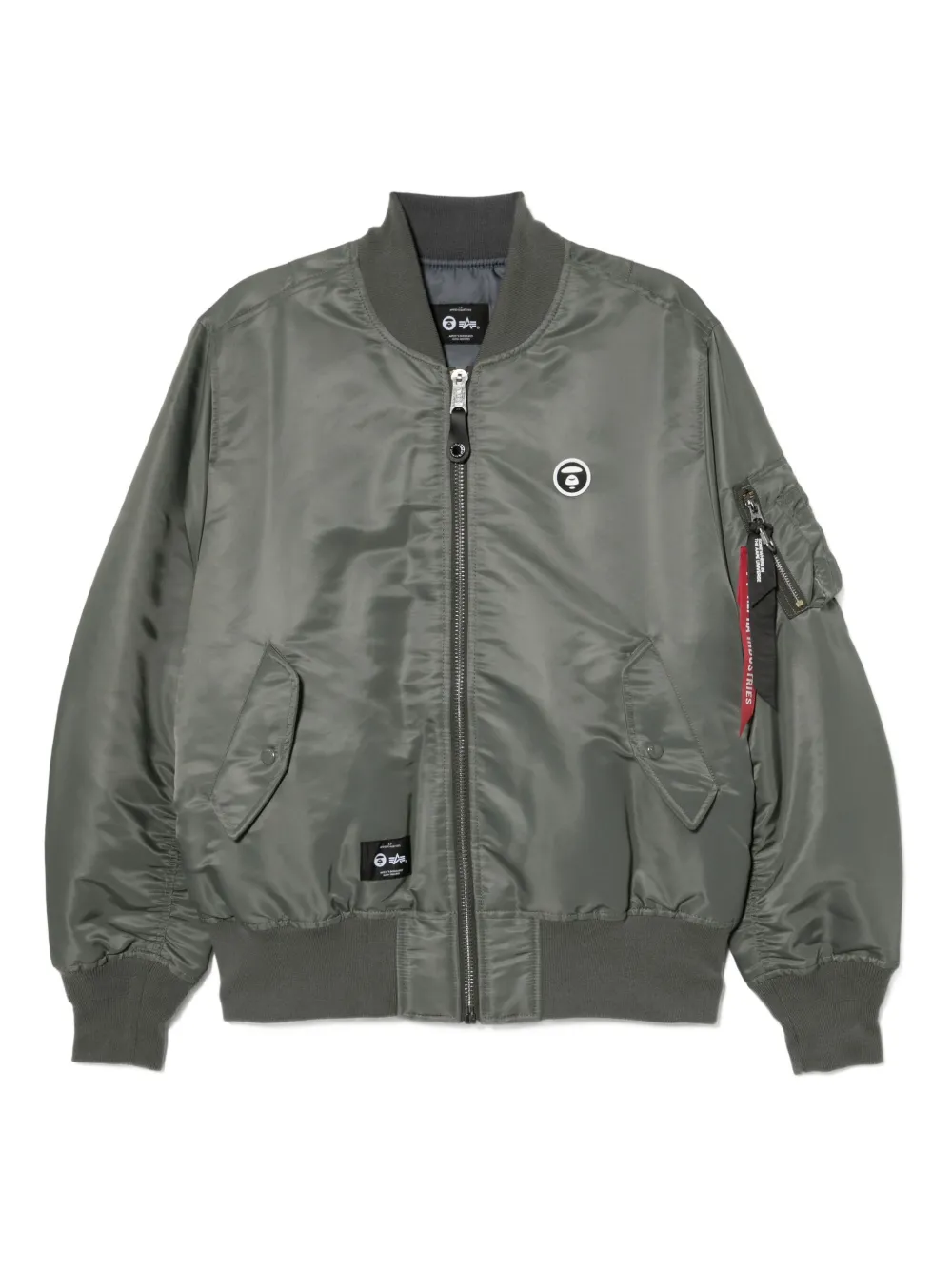 AAPE BY *A BATHING APE® chamarra bomber con parche del logo | verde | Image 1