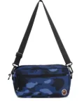 A BATHING APE® camo-print messenger bag - Blue