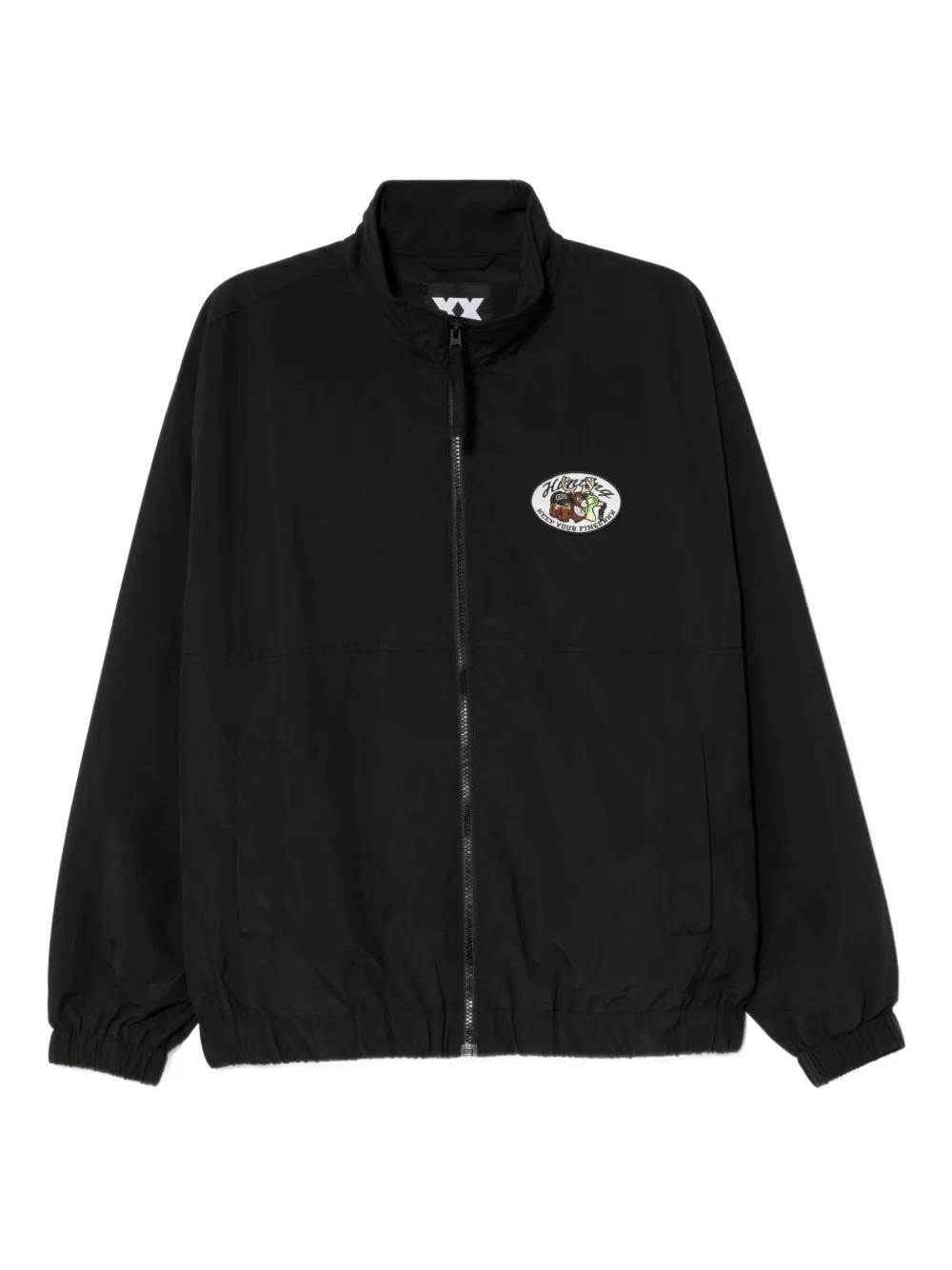 FINGERCROXX logo-embroidered jacket | Black | Image 1