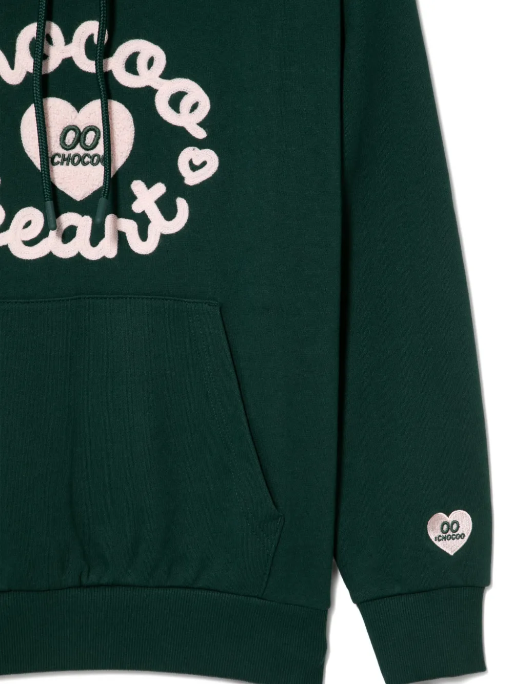CHOCOOLATE Hoodie met geborduurd logo Groen