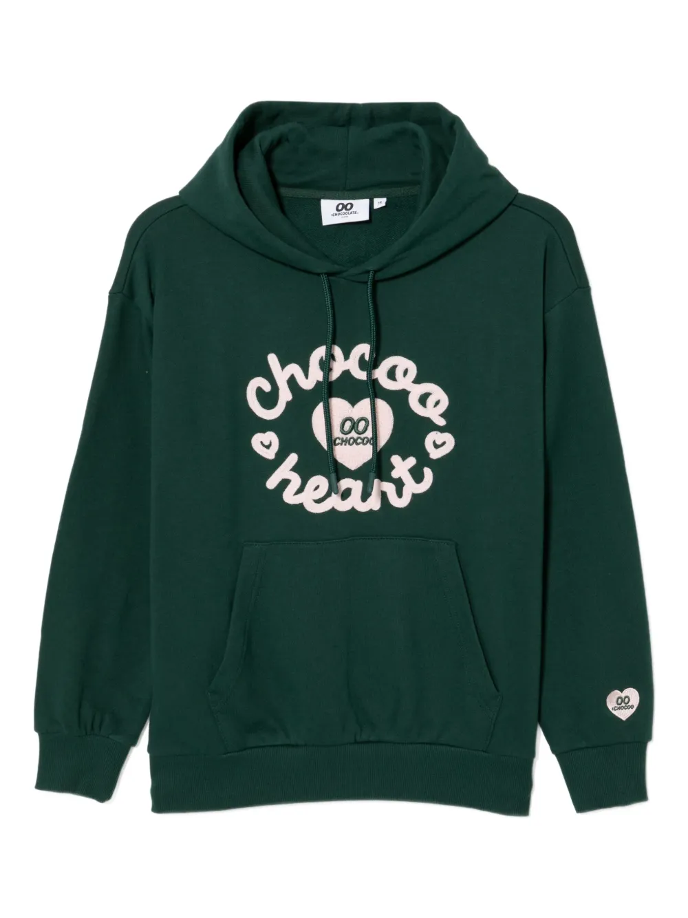 CHOCOOLATE logo-embroidered hoodie | Green | Image 1