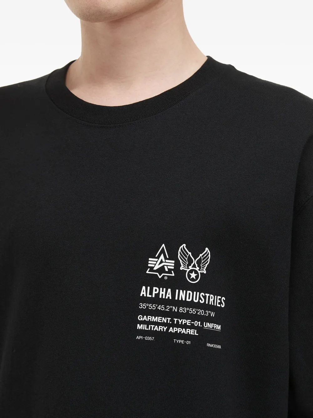 Alpha Industries Logo-print Crew-neck T-shirt In Animal Print