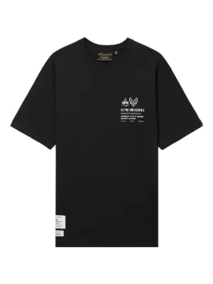 ALPHA INDUSTRIES - K830 ALPHA INDUSTRIES プリントTシャツ Alpha Industries プリント Tシャツ | ブラック | FARFETCH JP