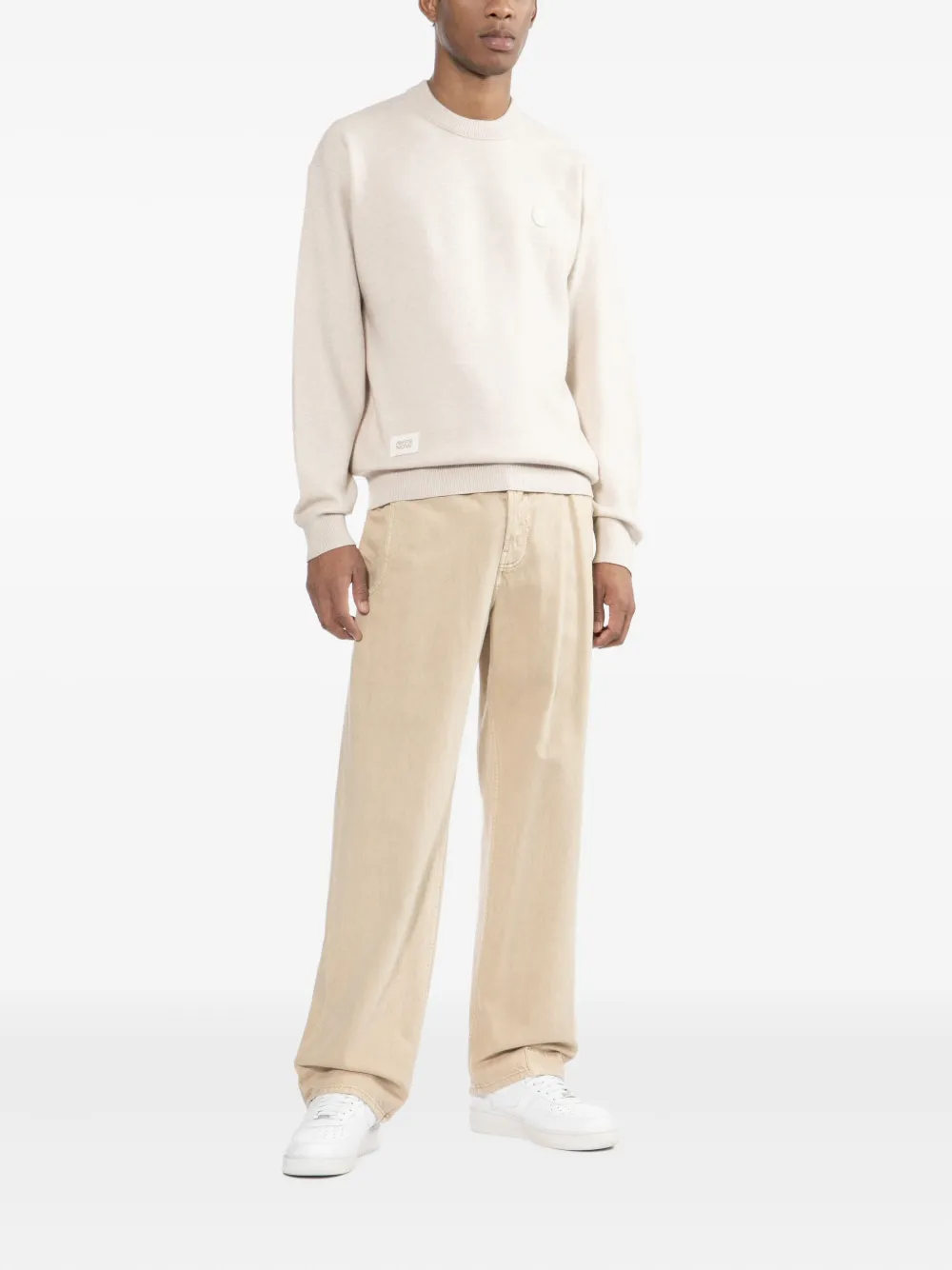 AAPE BY *A BATHING APE Sweater met logopatch - Beige