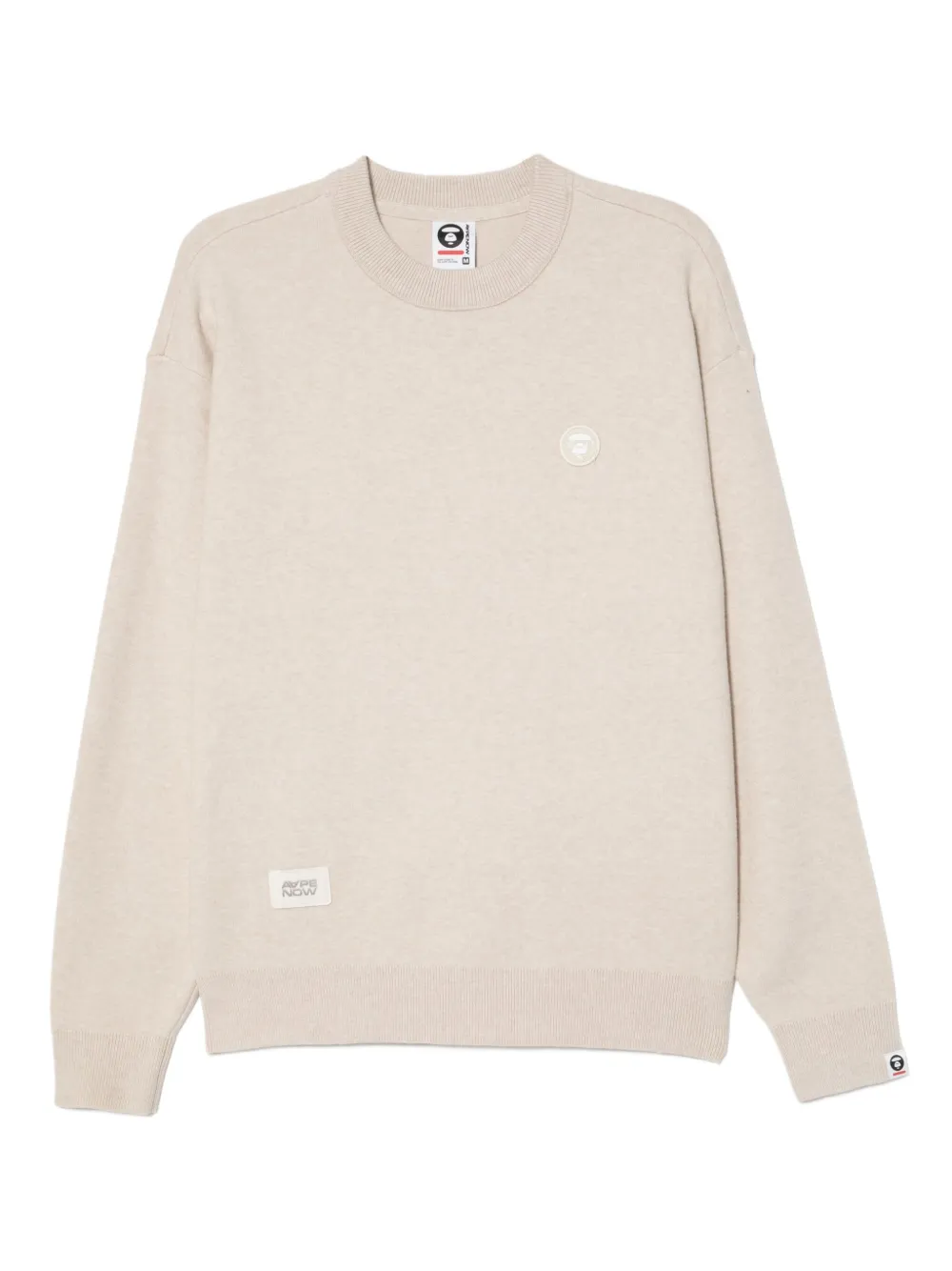 AAPE BY *A BATHING APE® logo-patched sweatshirt | Neutrals | Image 1