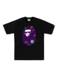 A BATHING APE® camo-print ape-head T-shirt - Black