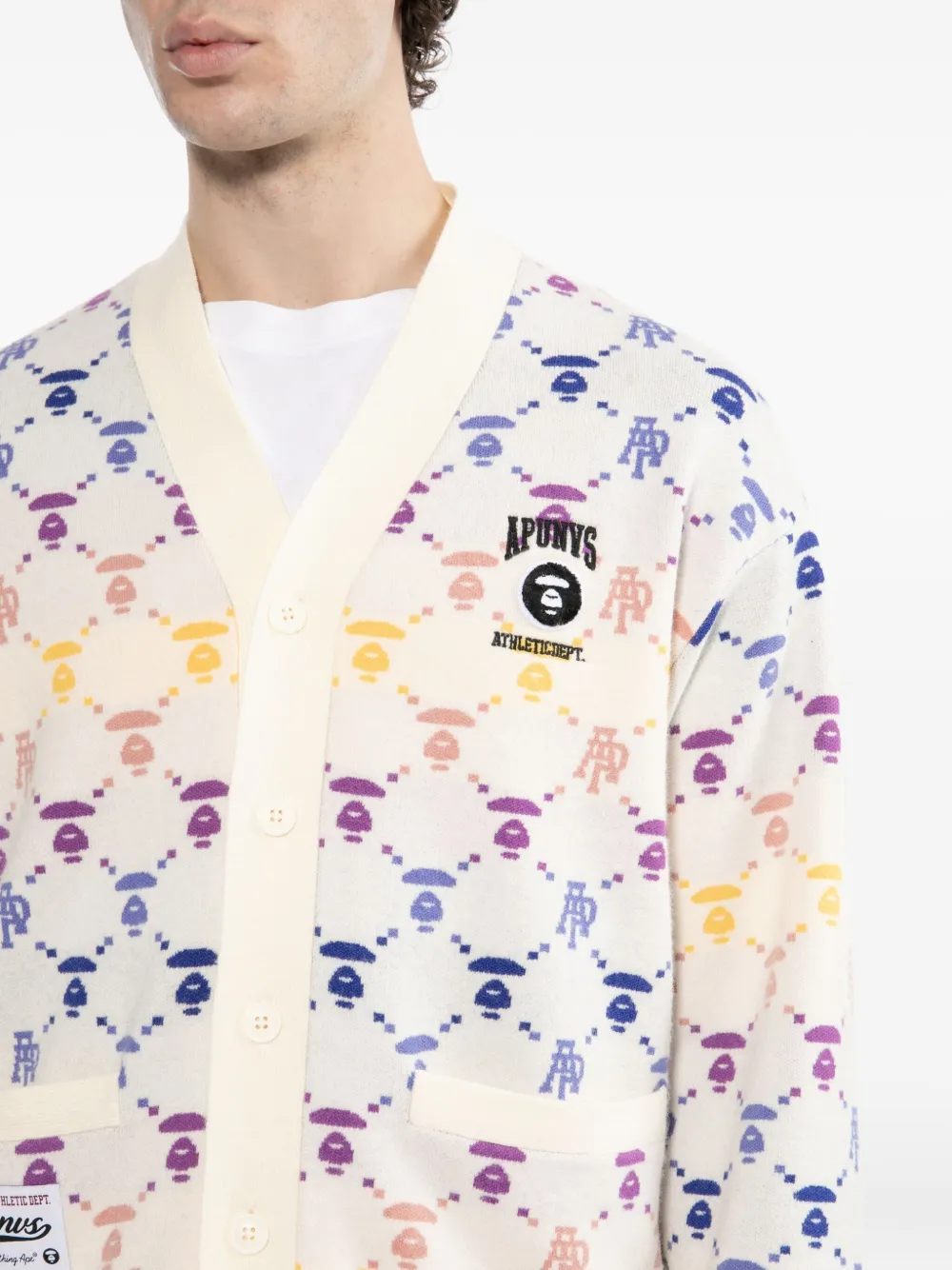 Aape By A Bathing Ape Cardigan Mit Logo-print In Brown