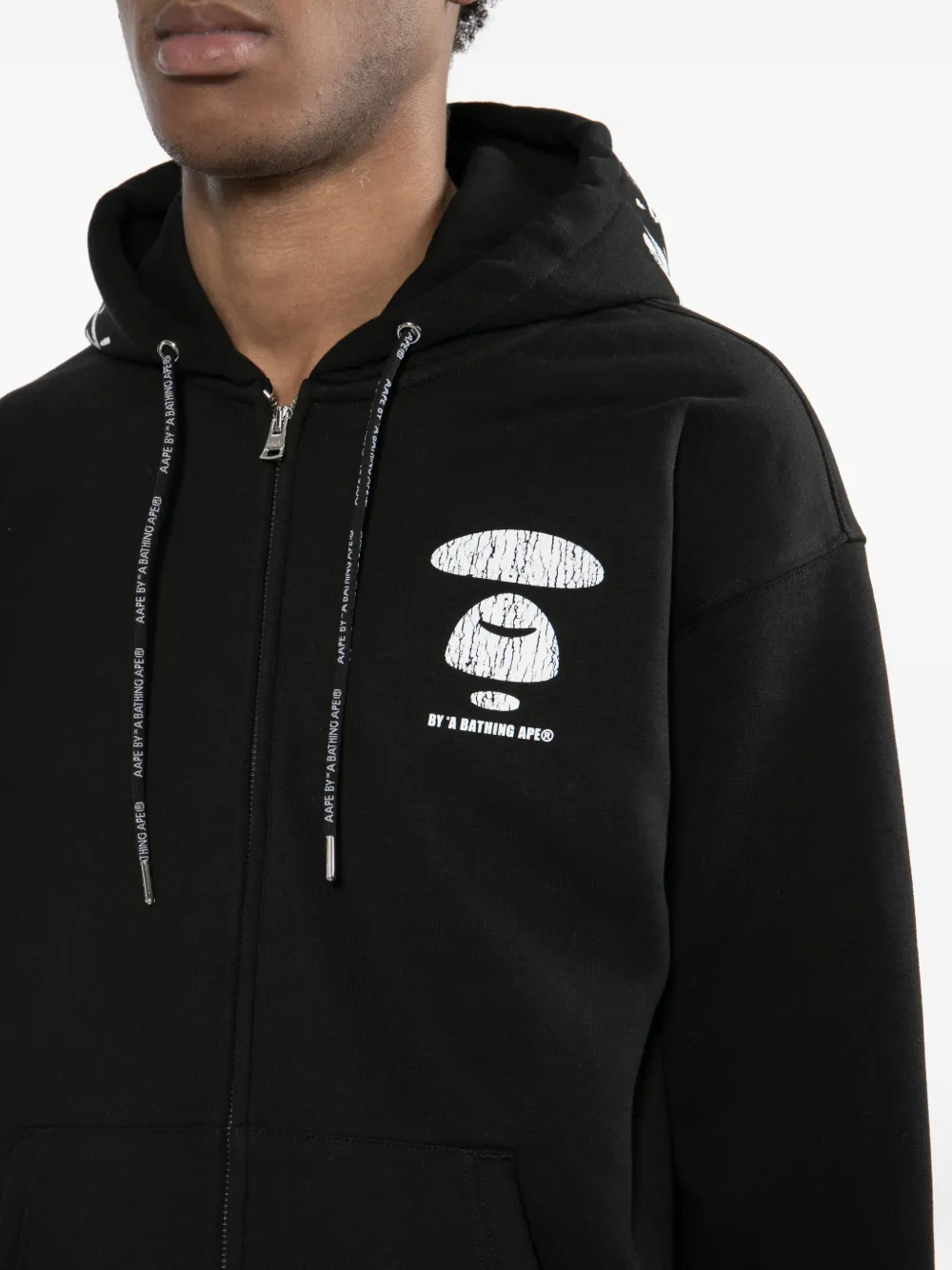 AAPE BY *A BATHING APE Hoodie met logoprint Zwart