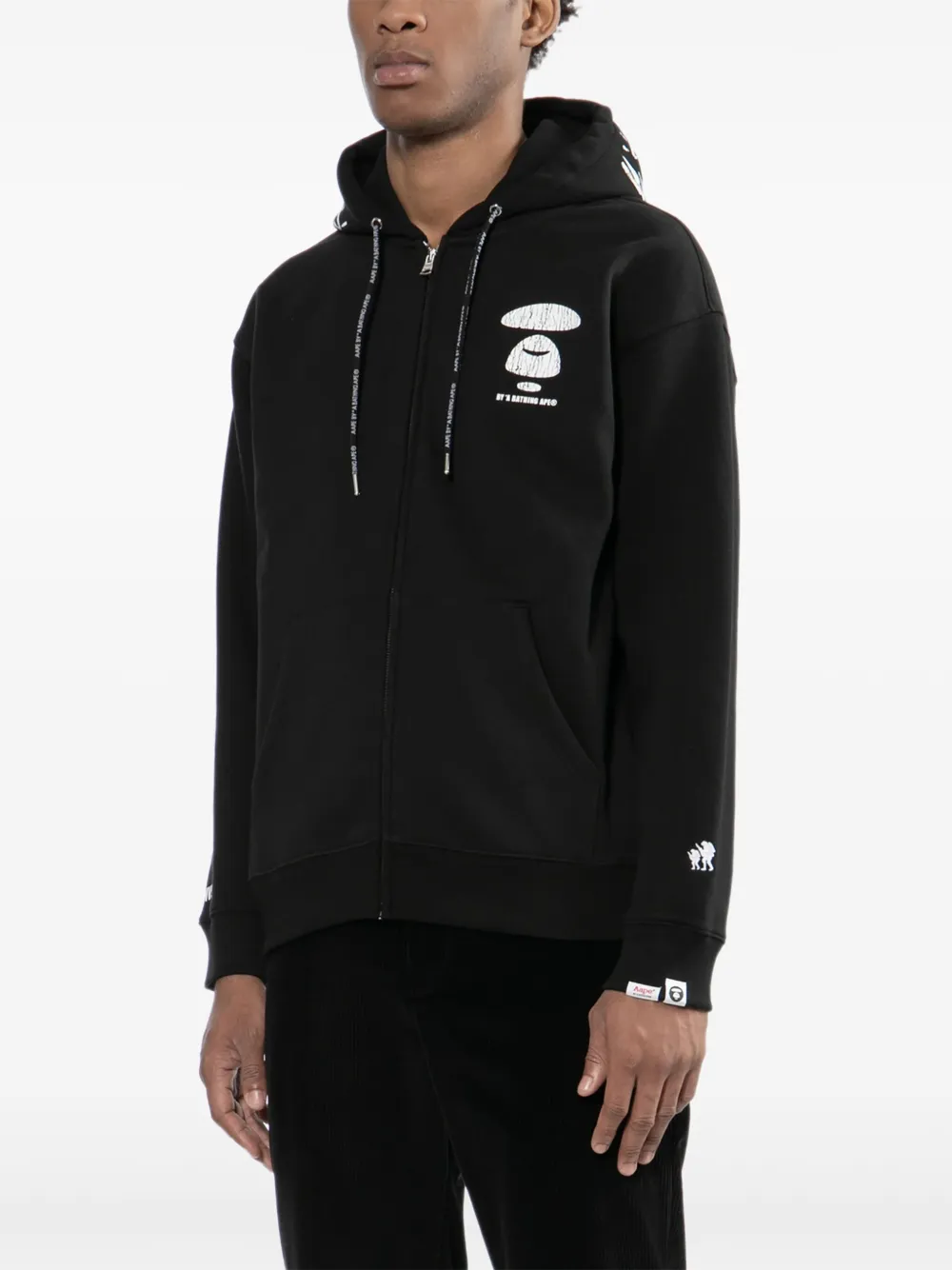 AAPE BY *A BATHING APE Hoodie met logoprint Zwart
