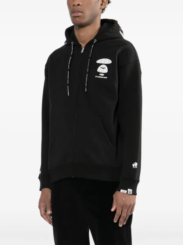 AAPE BY *A BATHING APE® logo-printed Hoodie | Black | FARFETCH