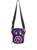 A BATHING APE® shark-head camo messenger bag - Purple