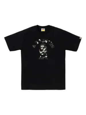 A BATHING APE® camouflage-print Logo T-shirt | Black | FARFETCH RO