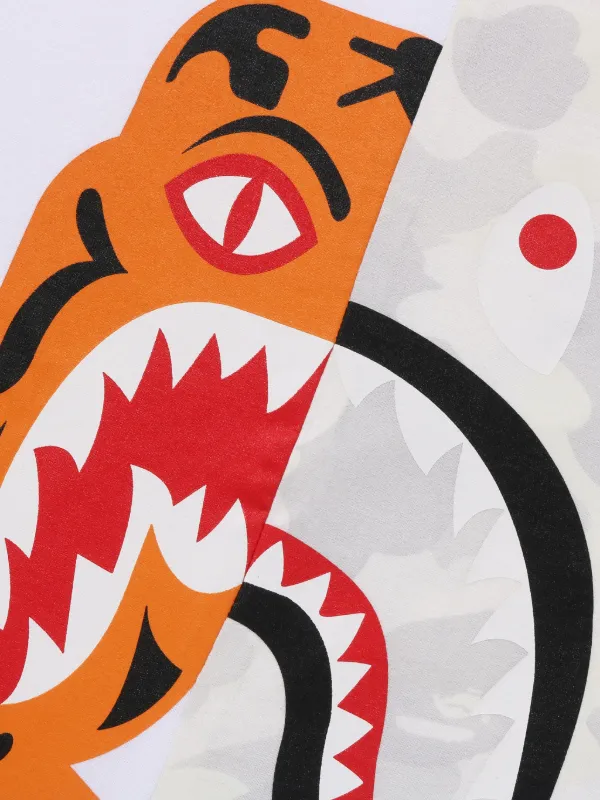 A BATHING APE® City Camo Tiger Shark T-shirt | White | FARFETCH CA