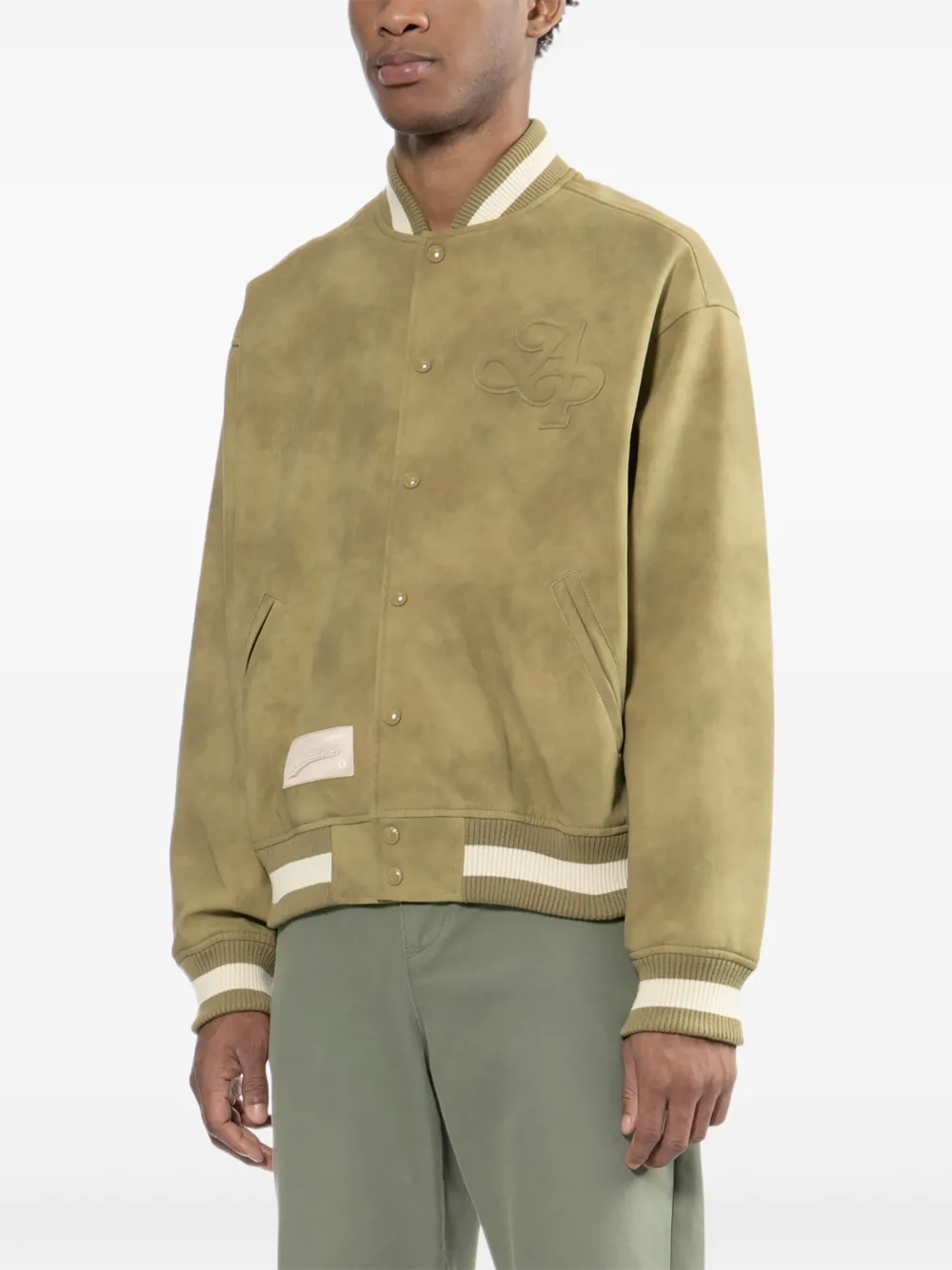 AAPE BY *A BATHING APE Bomberjack met geborduurd logo Groen