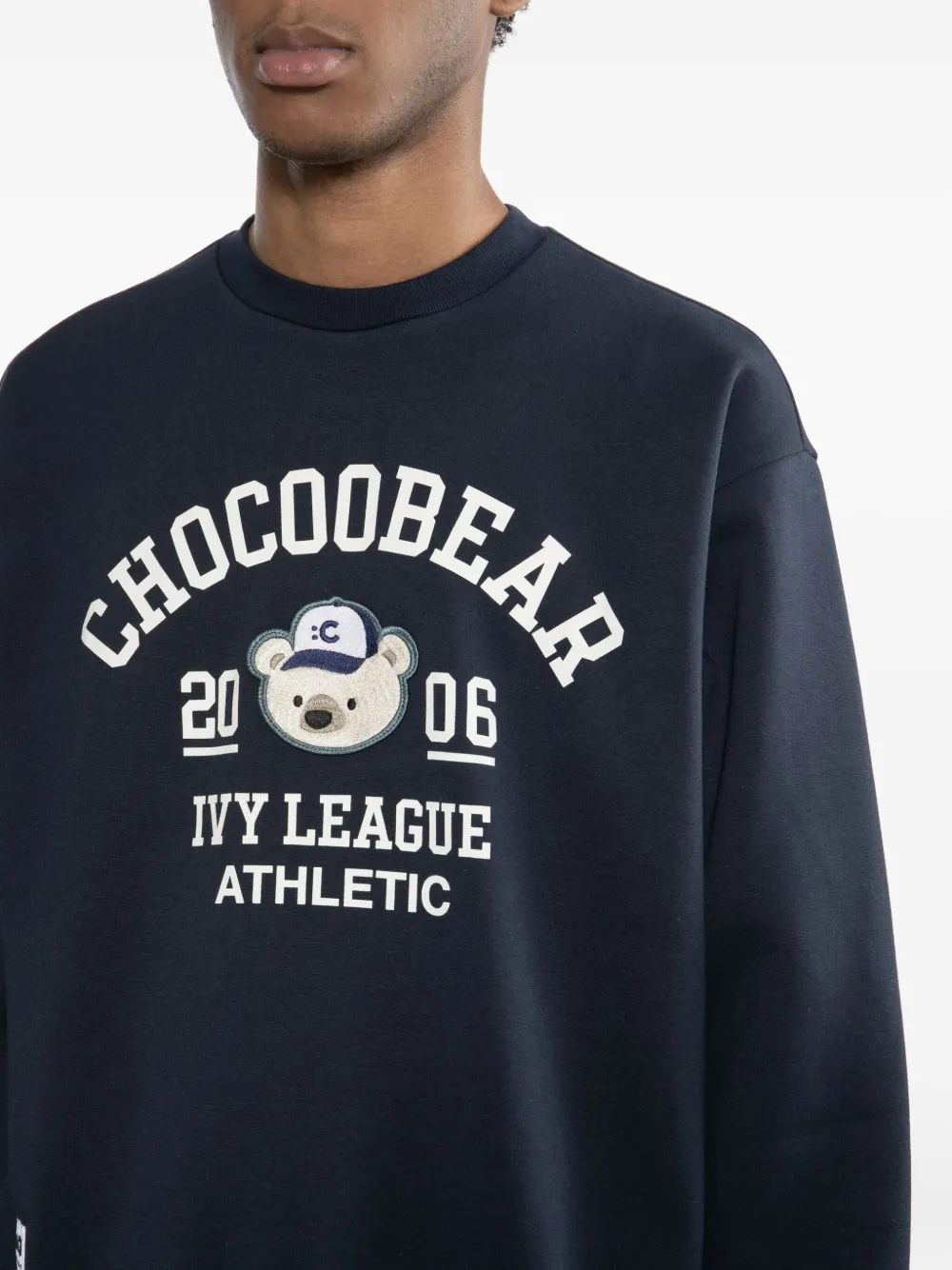CHOCOOLATE Sweater met logoprint Blauw